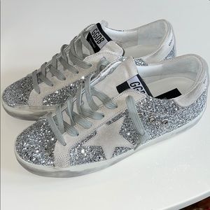 Golden goose glitter superstar sneakers